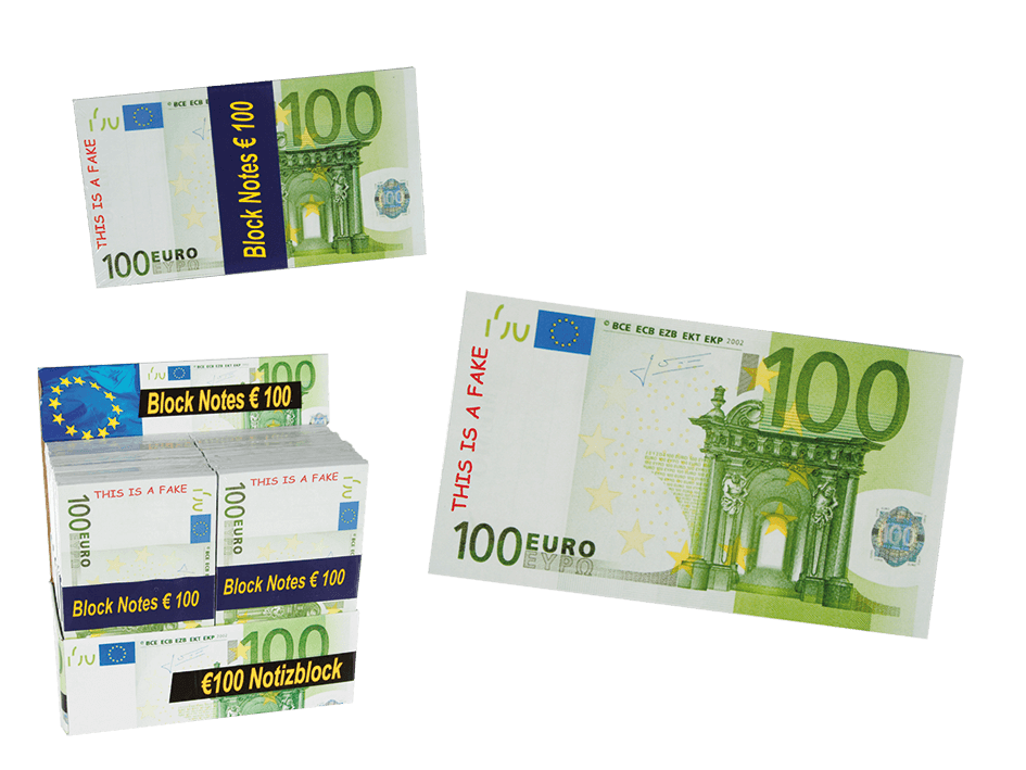 Block Notes, Banconote 100 € Euro - Idee Regalo Maipiusenza