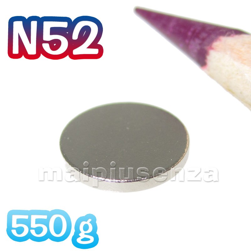 Disco 8x1 mm N52 (più potente) - 50 pezzi - Magneti al neodimio - calamite  - Idee Regalo Maipiusenza